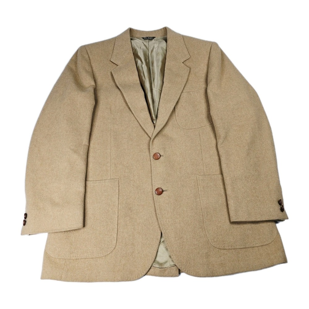 Bill Blass Macy's Men's Tan 100% Camel Hair, Blazer, Sports Jacket Size L Large